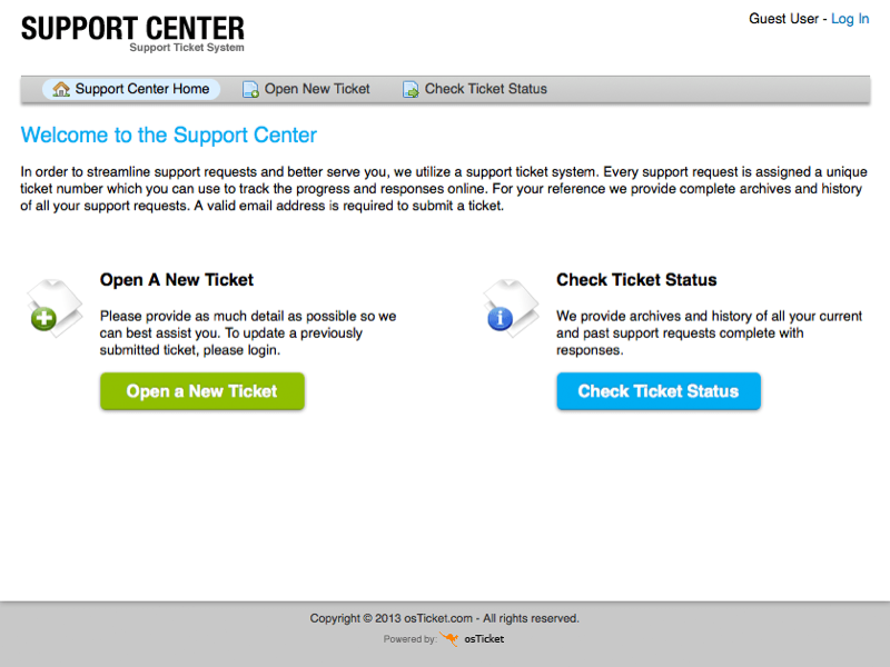 Default osTicket client thumbnail image
