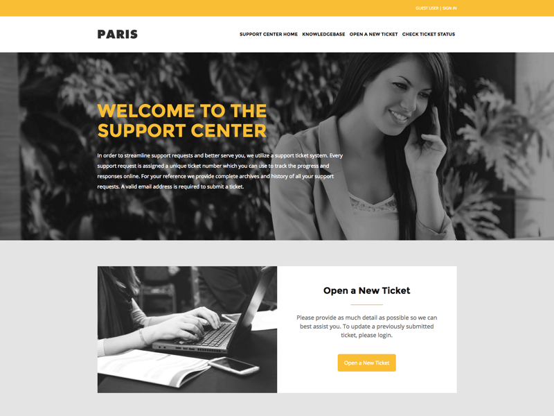 Paris osTicket Theme thumbnail image